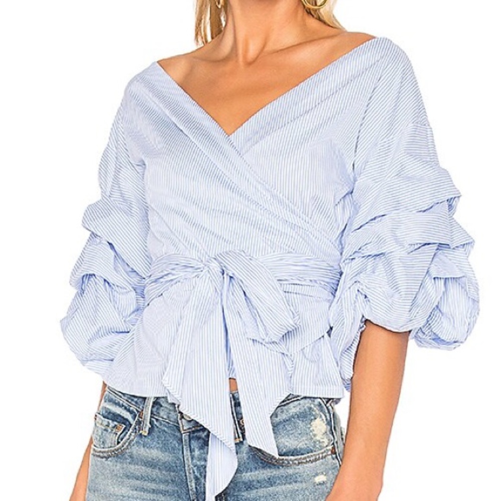 Central Park West Beacon Street Wrap Top